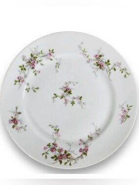 Theodore Haviland Limoges Pink Floral Luncheon Plate France Vintage 8 5/8